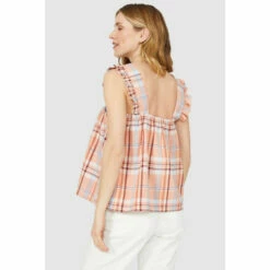 Mantaray Embroidered Check Square Neck Cami For Female -Cheap Mantaray Store unnamed file 2798