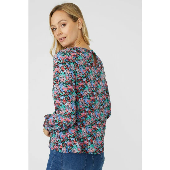 Mantaray Long Sleeve Floral Print Blouse For Female 4 Mantaray Long Sleeve Floral Print Blouse For Female - Image 4