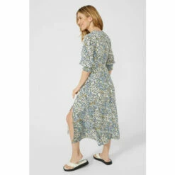 Mantaray V Neck Animal Print Midi Dress For Female -Cheap Mantaray Store unnamed file 2839