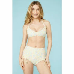 Mantaray Tile Print Padded Bandeau Bikini Top For Female -Cheap Mantaray Store unnamed file 2847