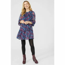 Mantaray Floral Printed Chiffon Tunic Dress For Female -Cheap Mantaray Store unnamed file 286