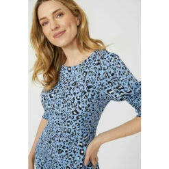 Mantaray Animal Printed Puff Sleeve Midi Dress For Female -Cheap Mantaray Store unnamed file 2879
