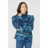 Mantaray Printed Blouse With Frill Detail For Female