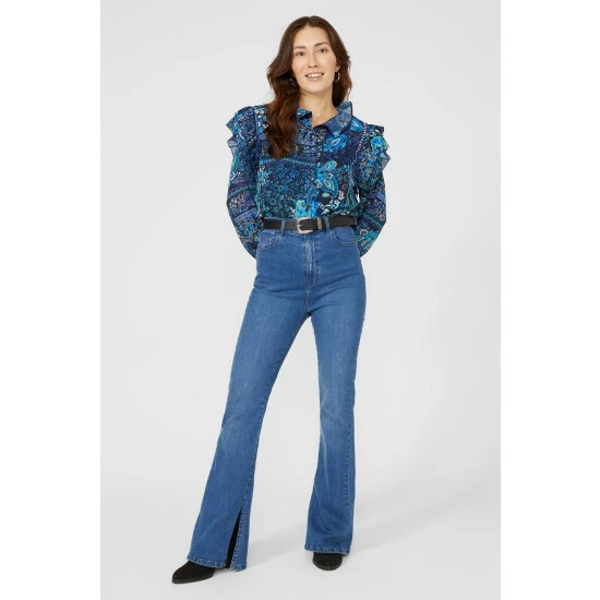 Mantaray Printed Blouse With Frill Detail For Female 2 Mantaray Printed Blouse With Frill Detail For Female - Image 2