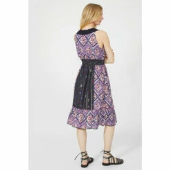 Mantaray Lace Trim Metallic Scarf Hanky Hem Dress For Female -Cheap Mantaray Store unnamed file 2905