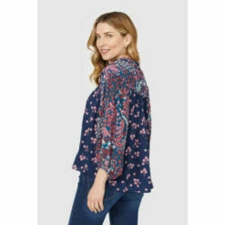 Mantaray Floral Mix & Match Print Frill Neck Top For Female -Cheap Mantaray Store unnamed file 2946