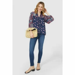 Mantaray Floral Mix & Match Print Frill Neck Top For Female -Cheap Mantaray Store unnamed file 2947