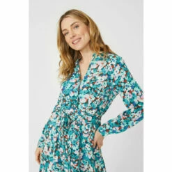 Mantaray Flared Floral Printed Long Sleeve Midi Dress For Female -Cheap Mantaray Store unnamed file 2985