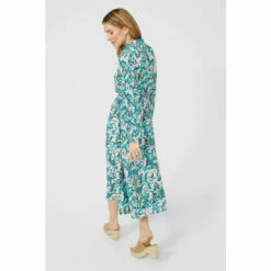 Mantaray Flared Floral Printed Long Sleeve Midi Dress For Female -Cheap Mantaray Store unnamed file 2987
