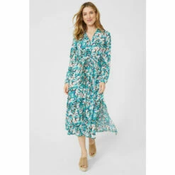 Mantaray Flared Floral Printed Long Sleeve Midi Dress For Female -Cheap Mantaray Store unnamed file 2989