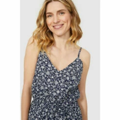 Mantaray Cotton Ditsy Strappy Tiered Belted Maxi Dress For Female -Cheap Mantaray Store unnamed file 3011