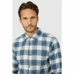 Mantaray Herringbone Broken Check Shirt For Male -Cheap Mantaray Store unnamed file 3037