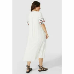 Mantaray Embroided Sleeve Midi Dress For Female -Cheap Mantaray Store unnamed file 3044