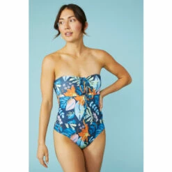 Mantaray Cara Floral Print Bandeau Swimsuit For Female -Cheap Mantaray Store unnamed file 3077