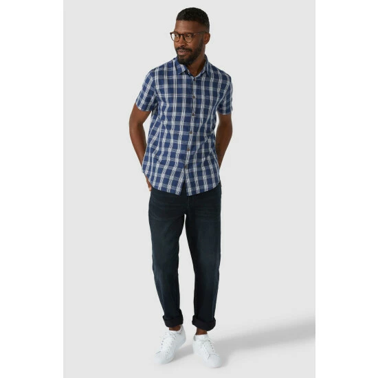 Mantaray Check Short Sleeve Shirt For Male 5 Mantaray Check Short Sleeve Shirt For Male - Image 5