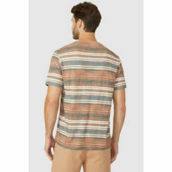 Mantaray Faded Stripe Grandad Collar Tee For Male -Cheap Mantaray Store unnamed file 3189