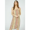 Mantaray Strappy Striped Print Dress For Female