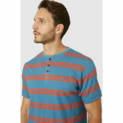 Mantaray Racer Stripe Grandad Collar Tee For Male -Cheap Mantaray Store unnamed file 3228