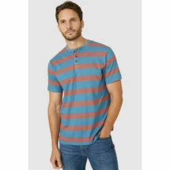 Mantaray Racer Stripe Grandad Collar Tee For Male -Cheap Mantaray Store unnamed file 3231