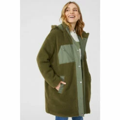Mantaray Borg Coat With Padded Quilted Lining For Female