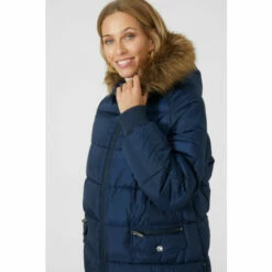 Mantaray Longline Puffer Coat With Fur Trim Hood For Female -Cheap Mantaray Store unnamed file 3253