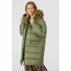 Mantaray Longline Puffer Coat With Fur Trim Hood For Female -Cheap Mantaray Store unnamed file 3258