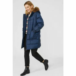 Mantaray Patch Pocket Hooded Puffer With Side Zips For Female -Cheap Mantaray Store unnamed file 3264