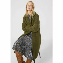 Mantaray Collared Borg Longline Teddy Coat For Female -Cheap Mantaray Store unnamed file 3296