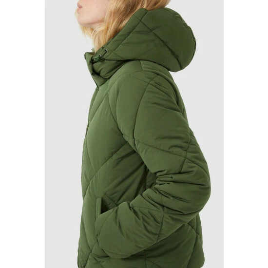 Mantaray Diamond Quilted Puffer With Fleece Lined Hood For Female 3 Mantaray Diamond Quilted Puffer With Fleece Lined Hood For Female - Image 3