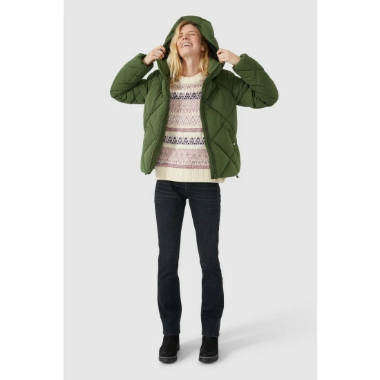 Mantaray Diamond Quilted Puffer With Fleece Lined Hood For Female 6 Mantaray Diamond Quilted Puffer With Fleece Lined Hood For Female - Image 6