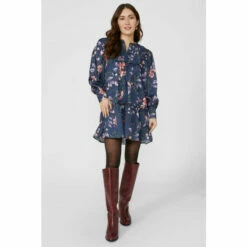 Mantaray Ditsy Print Frill Detail Tunic Dress For Female