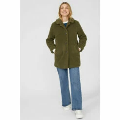 Mantaray Collared Borg Teddy Coat For Female -Cheap Mantaray Store unnamed file 3329