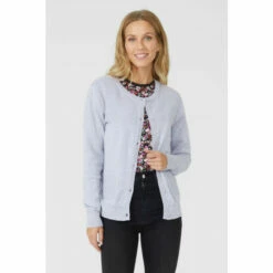 Mantaray Moss Stitch Button Cotton Nep Crew Cardigan For Female -Cheap Mantaray Store unnamed file 3346