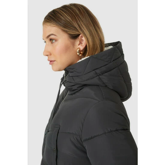 Mantaray Hooded Puffer Coat For Female 2 Mantaray Hooded Puffer Coat For Female - Image 2