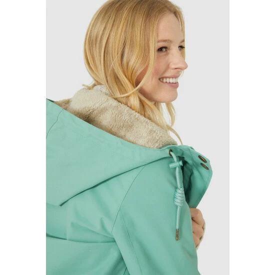 Mantaray Padded Raincoat With Borg Lined Hood For Female 3 Mantaray Padded Raincoat With Borg Lined Hood For Female - Image 3