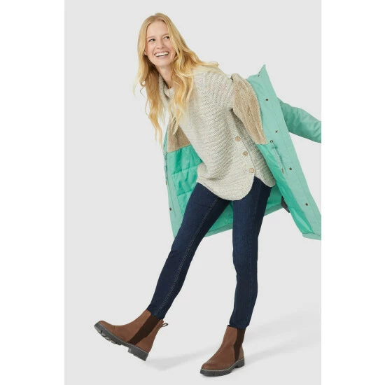 Mantaray Padded Raincoat With Borg Lined Hood For Female 5 Mantaray Padded Raincoat With Borg Lined Hood For Female - Image 5