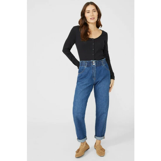 Mantaray Pointelle Stich Button Through Top For Female 2 Mantaray Pointelle Stich Button Through Top For Female - Image 2