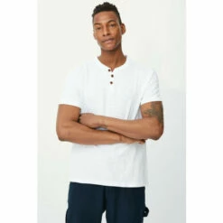 Mantaray Pure Cotton Slub Y Neck T-shirt For Male -Cheap Mantaray Store unnamed file 340