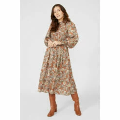 Mantaray Printed Shirred Bodice Midi Dress For Female -Cheap Mantaray Store unnamed file 3406