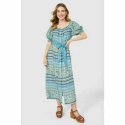 Mantaray Floral Paisley Mix & Match Print Dress For Female