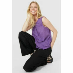 Mantaray Sleeveless Swiss Dot Dobby Ruffle Neck Top For Female -Cheap Mantaray Store unnamed file 3518