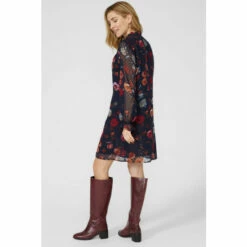 Mantaray Floral Print Lace Trim Dobby Frill Neck Tunic Dress For Female -Cheap Mantaray Store unnamed file 3534