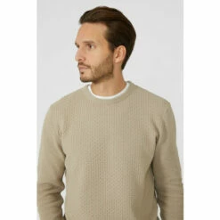 Mantaray Textured Mix Crew Neck Jumper For Male -Cheap Mantaray Store unnamed file 3568