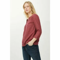 Mantaray Roll Sleeve Swiss Dot Dobby Shirt For Female -Cheap Mantaray Store unnamed file 3598