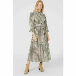 Mantaray Check Tier Belted Midi Dress For Female -Cheap Mantaray Store unnamed file 3654