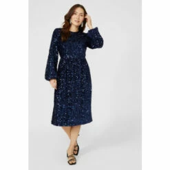 Mantaray Velvet Tiered Sequin Dress For Female -Cheap Mantaray Store unnamed file 366