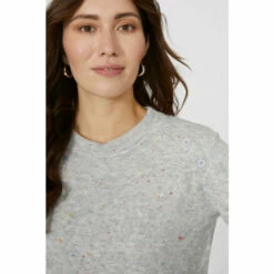 Mantaray Pointelle Stitch Nep Crew Neck Jumper For Female -Cheap Mantaray Store unnamed file 3734