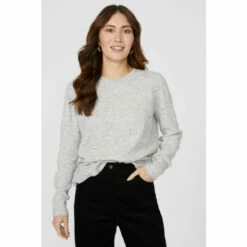 Mantaray Pointelle Stitch Nep Crew Neck Jumper For Female -Cheap Mantaray Store unnamed file 3736