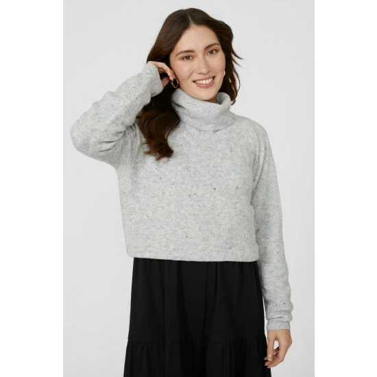 Mantaray Pointelle Stitch Nep Roll Neck Jumper For Female 1 Mantaray Pointelle Stitch Nep Roll Neck Jumper For Female