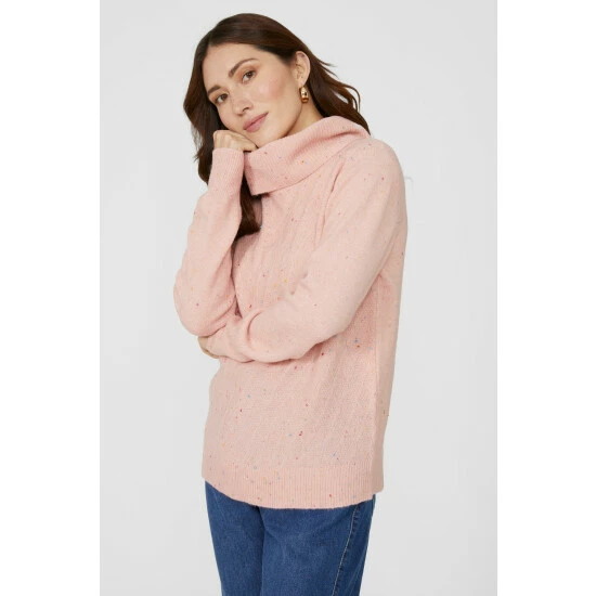 Mantaray Pointelle Stitch Nep Roll Neck Jumper For Female 7 Mantaray Pointelle Stitch Nep Roll Neck Jumper For Female - Image 7